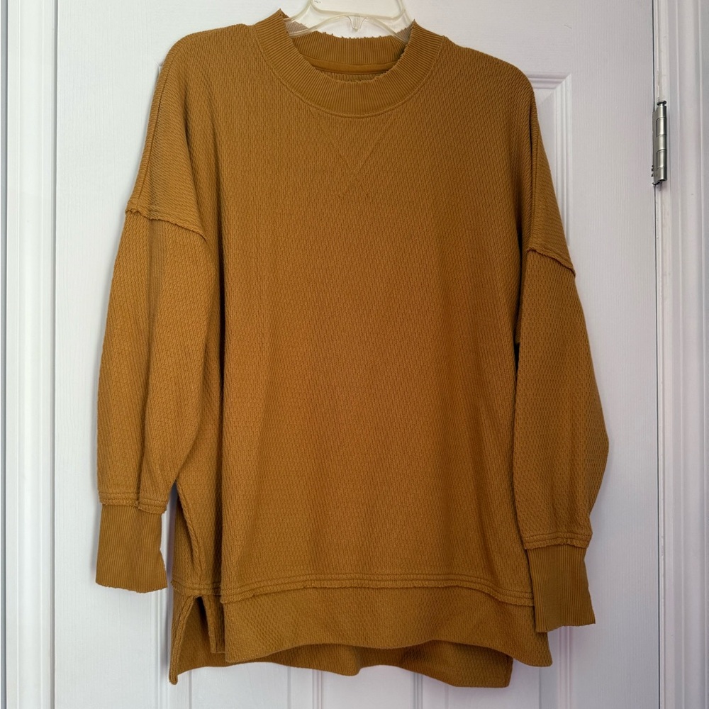 Aerie The Happiest Oversized Textured Crewneck Sweatshirt Lounge XS